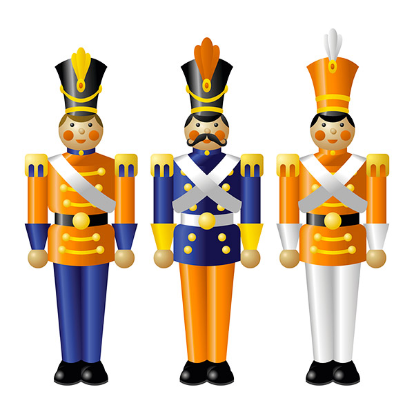 Toy soldiers in a line